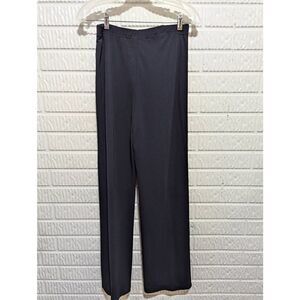 DKNY Women's Dark Navy Blue Soft Knit Straight Leg Pull On Pants Size S